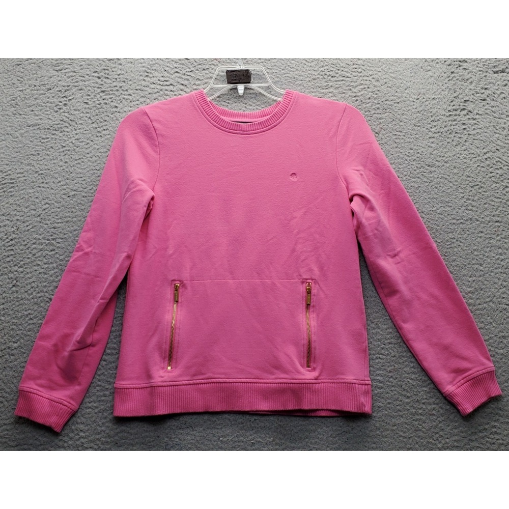Lauren Ralph Lauren Sweatshirt Womens Small Pink Fleece Lined Crew Neck Pullover